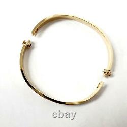 Gold Screw Bangle 28.5g 9ct Yellow Gold With Screwdriver 6.2mm Fully hallmarked