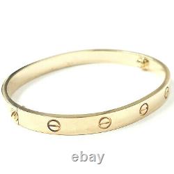 Gold Screw Bangle 9ct Yellow Gold With Screwdriver 6.2mm Fully hallmarked 28.7g