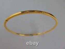 Gold Slave Bangle 2mm Ladies 9 Carat Yellow Gold 62mm Diameter NEW ARRIVAL