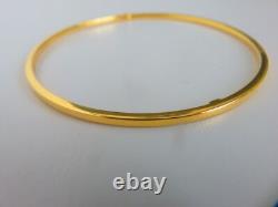 Gold Slave Bangle 2mm Ladies 9 Carat Yellow Gold 62mm Diameter NEW ARRIVAL