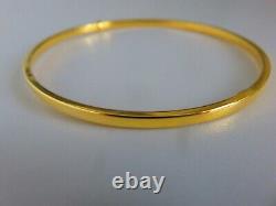 Gold Slave Bangle 3mm Ladies 9 Carat Yellow Gold 62mm Diameter PRICE DROP