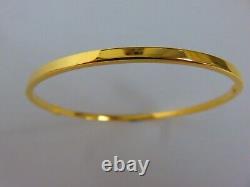 Gold Slave Bangle 3mm Ladies 9 Carat Yellow Gold 62mm Diameter PRICE DROP