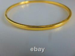 Gold Slave Bangle 3mm Ladies 9 Carat Yellow Gold 62mm Diameter PRICE DROP