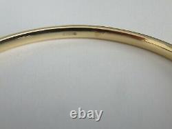 Gold Slave Bangle Soft D Shape 9 Carat Yellow 4mm