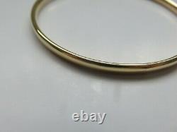 Gold Slave Bangle Soft D Shape 9 Carat Yellow 4mm