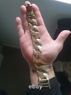 Gold bracelet mens 9ct