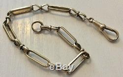 Good Vintage Solid 9 Carat Gold Bracelet 9CT Nice Link with Bell Clip