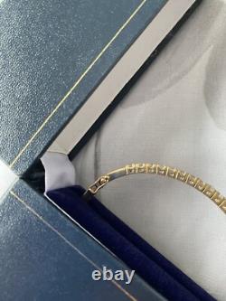 Gorgeous 9ct Gold Cubic Zirconia Hinged Bangle Weight 11.78grams Not Scrap