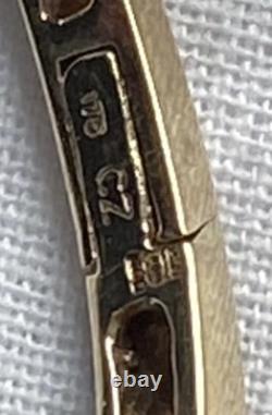 Gorgeous 9ct Gold Cubic Zirconia Hinged Bangle Weight 11.78grams Not Scrap