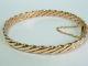 Gorgeous Solid Heavy 9ct Yellow Gold Fancy Bangle Unisex/mens/ladies