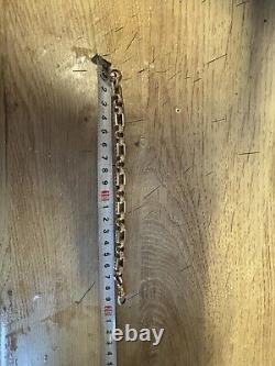 Gypsy Link Belcher Bracelet gold 9ct gold women/kids 25 Grams c/z stones