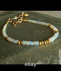 HALF PRICE 9ct Gold AAA Quality Opal Bracelet & Gift Box Please Read
