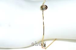 HATTON GARDEN 9ct Three-Tone 9ct Gold Russian Knot Chain Bracelet 7.25 2.25g