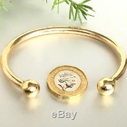 HEAVY 9ct SOLID ROSE GOLD TORQUE BANGLE BRACELET Wrist 7 1/4 33.02 grams