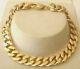 Heavy Thick Genuine Solid 9k 9ct Yellow Gold Unisex Flat Curb Bracelet 21, 23cm