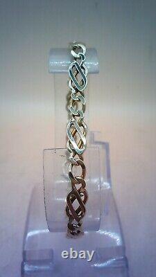 Hallmarked 9 ct Gold Celtic Style Link Bracelet 7.75 in Length. (D)