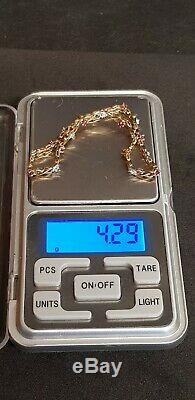 Hallmarked 9ct Yellow 375 Gold Natural Ruby & Diamond 7.5 Tennis Bracelet 4.2g