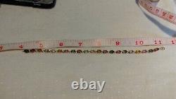 Hallmarked 9ct Yellow Gold& Natural Multi Coloured Stone Bracelet/