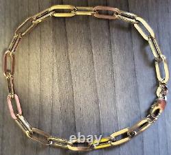 Hallmarked 9ct Yellow Gold Paper Clip Chain Bracelet 4.9mm wide 19cm/7.5'' long