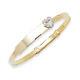 Hallmarked Solid 9ct Yellow Or White Gold Expandable Kids Christening Bangle