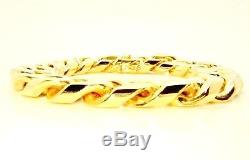 Handmade 9ct (375, 9K) SOLID Yellow Gold Very Large 169.18gr Curb Mens Bracelet