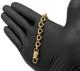 Heart, 9ct On 925 Belcher Bracelet 8 Hallmarked Ladies Women Girls Gift