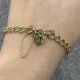 Heart Padlock Twist Rope Chain Bracelet 9ct 9k Yellow Gold 7.5