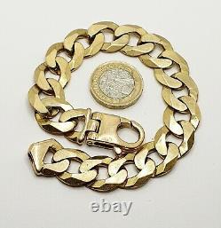 Heavy 60.9g 9ct Yellow gold 9'' curb bracelet solid gold
