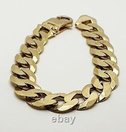 Heavy 60.9g 9ct Yellow gold 9'' curb bracelet solid gold