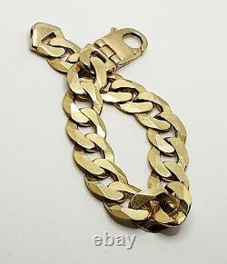 Heavy 60.9g 9ct Yellow gold 9'' curb bracelet solid gold