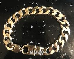 Heavy 9ct Curb Bracelet (75.4 Grams)