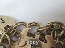 Heavy 9ct Gold Charm Bracelet