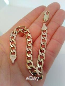 Heavy 9ct Gold Curb Chain Bracelet