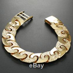 Heavy 9ct Gold Large Ornate Mariner Bracelet 98G 8.75 RRP £3940 B35 8.75 A