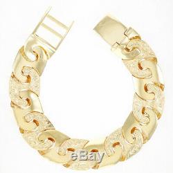 Heavy 9ct Gold Large Ornate Mariner Bracelet 98G 8.75 RRP £3940 B35 8.75 A