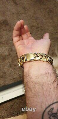 Heavy 9ct Gold Mariner Curb Link Bracelet
