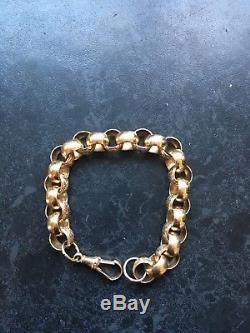 Heavy 9ct Solid Gold Belcher Bracelet