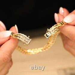 Heavy 9ct Yellow Gold Twisted Bracelet 18.68gr