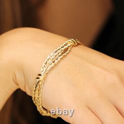 Heavy 9ct Yellow Gold Twisted Bracelet 18.68gr