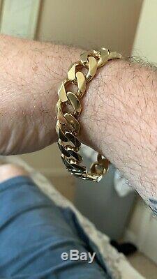 Heavy 9ct gold Mens Bracelet Not Scrap See Pics