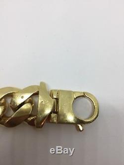 Heavy 9ct gold curb Bracelet 9 1/2 Inch 190g