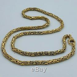 Heavy Solid 9ct Yellow Gold Fancy Link Chain Necklace 19 3/4 29g #787