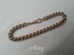 Heavy solid 9ct gold rollerball bracelet. 23.4 grams