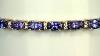 Heavyweight White Gold Bracelet With 11 Carats Of Tanzanites And Ideal Cut Diamond