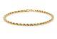 Hollow Rope Bracelet 18cm/7' 9ct Yellow Gold