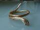 Immaculate 60's 9ct Gold Snake Bangle Bracelet Ruby Eyes 21.7gm Smith & Pepper