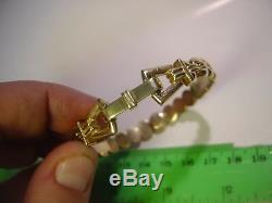 Incredible Very Solid 9 Ct Gold Bangle-unique Hand Made Stunning 7-best Quality