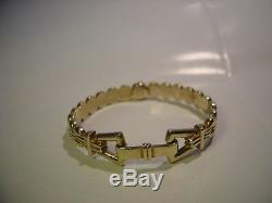 Incredible Very Solid 9 Ct Gold Bangle-unique Hand Made Stunning 7-best Quality