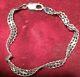 Italian 9ct 375 White Gold 7.5 (19cm) Bracelet 3.26g. Strong Clasp