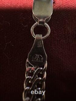 Italian 9ct 375 White Gold 7.5 (19cm) Bracelet 3.26g. Strong Clasp